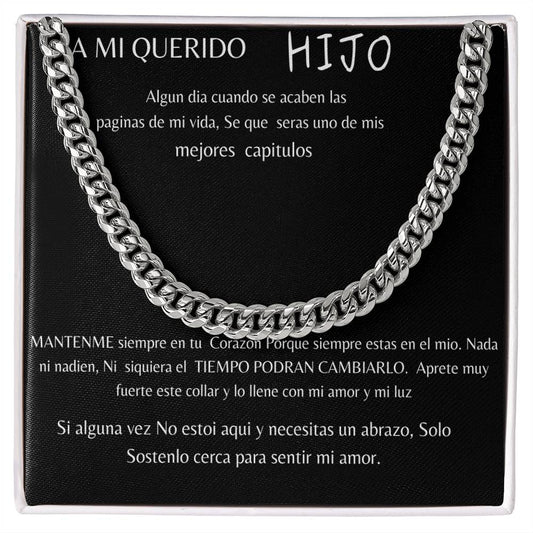 A Mi Querido Hijo - Cuban Link Chain Necklace