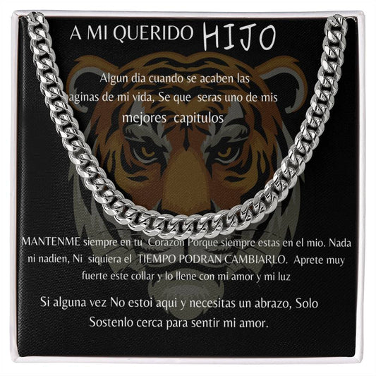 A Mi Querido Hijo - Cuban Link Chain Necklace