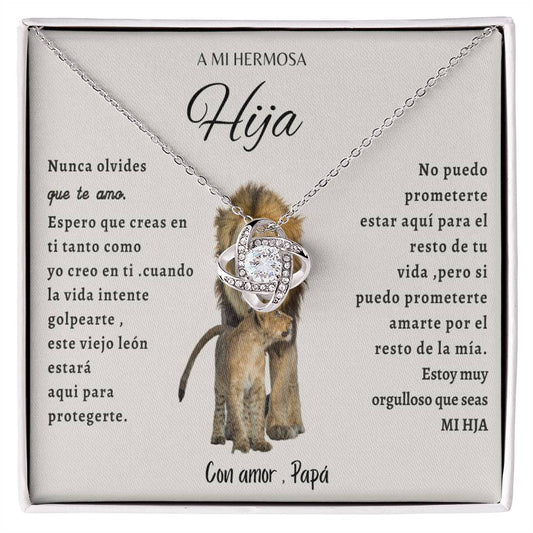 A Mi Hermosa Hija - Love Knot Necklace